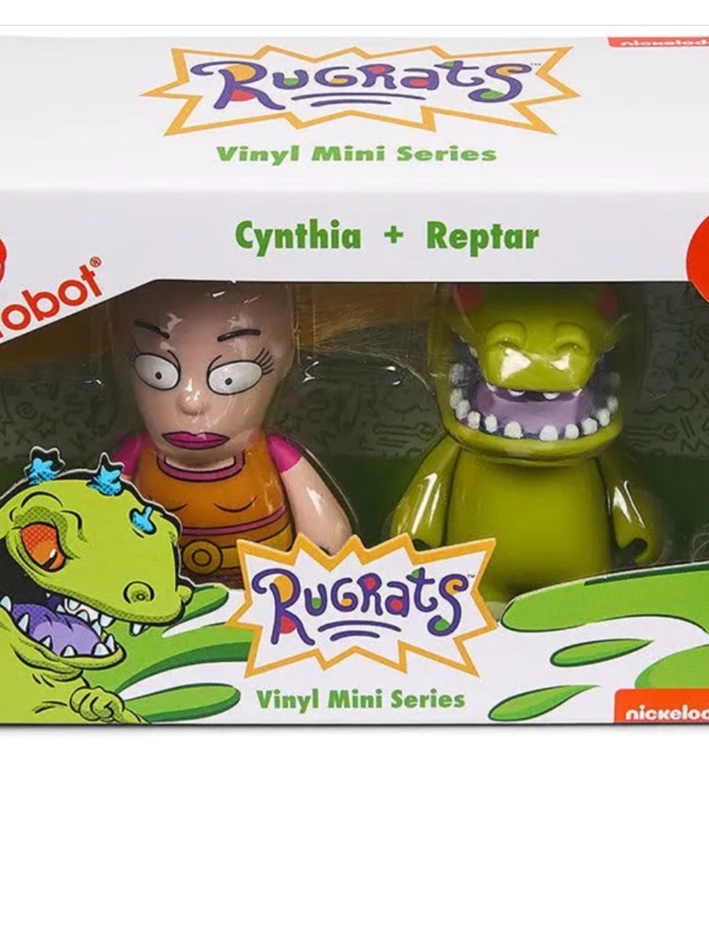 Kidrobot Nickelodeon Rugrats Cynthia & Reptar 3" Vinyl Figure 2 Pack